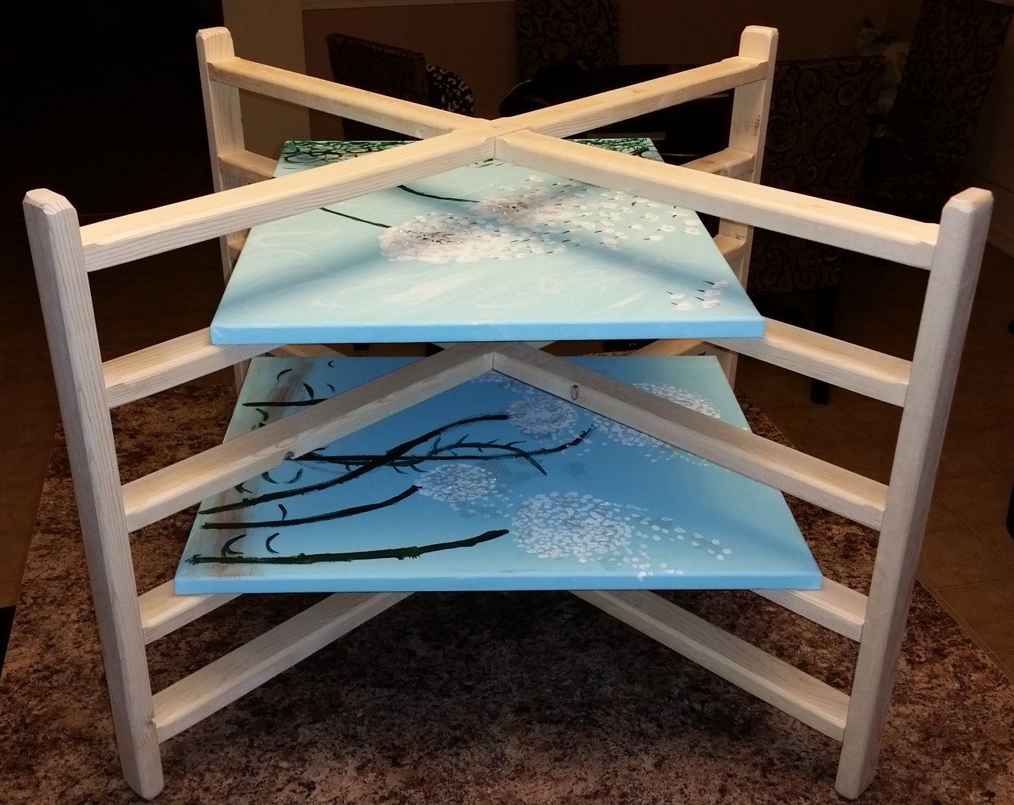 JoeBcrafts Art Canvas Drying Rack Holds up to 5 of your works